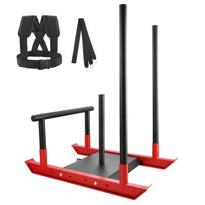 Sled VEVOR Weight Training, Pull Push Power Sled with Handle, Fitness Strength Trainition training, Steel Workout Εξοπλισμός για Αθλητική Άσκηση &amp; Βελτίωση Ταχύτητας, Fit for 1&quot; &amp; 2&quot; Weight Plate