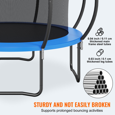 VEVOR 10FT Υπαίθριο Τραμπολίνο ψυχαγωγίας για παιδιά με δίχτυ ασφαλείας