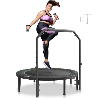 VEVOR 52&quot; Πτυσσόμενο Mini Fitness Trampoline Adults Exercise Rebounder with Handle