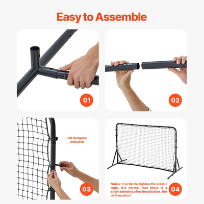 VEVOR 6x4FT Soccer Rebound Trainer Εξοπλισμός προπόνησης ποδοσφαίρου Διχτύ διπλής όψης