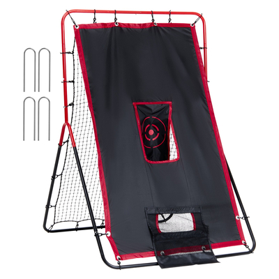 VEVOR Baseball And Softball Rebounder Net 3x4,5 ft 2-in-1 Switch Hitter Pitch