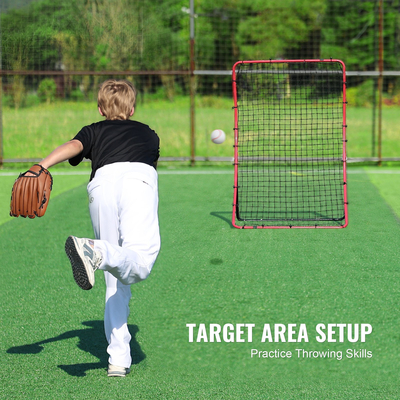 VEVOR δίχτυ μπέιζμπολ και σόφτμπολ Rebounder 4x5,5 ft PitchBack All Angle Fielding