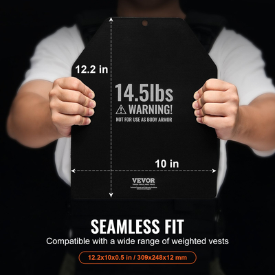 VEVOR Weight Vest Plates for Strength Trainning Running Workout 2x14,5 LB Plates