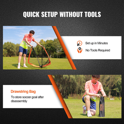 Φορητό γκολ ποδοσφαίρου VEVOR, Παιδικό δίχτυ ποδοσφαίρου πίσω αυλής 4x3 ποδιών, αναδιπλούμενο δίχτυ ποδοσφαίρου εξάσκησης αναδυόμενου ποδοσφαίρου, Σετ στόχων ποδοσφαίρου για προπόνηση για νέους, Γκολ ποδοσφαίρου εσωτερικού χώρου για παντός καιρού με τσάντα μεταφοράς, 2 πακέτο