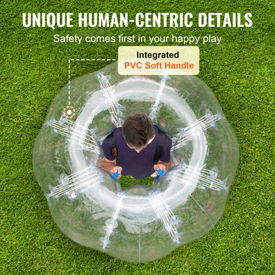 Φουσκωτή μπάλα προφυλακτήρα VEVOR 1-συσκευασία, 5FT/1,5M Body Sumo Zorb Balls για εφήβους και ενήλικες, 0,8mm πάχους PVC Human Hamster Bubble Balls για ομαδικό παιχνίδι σε εξωτερικό χώρο, παιχνίδια προφυλακτήρα Bopper για κήπο, αυλή, πάρκο
