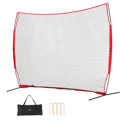 VEVOR Barricade Backstop Net, αθλητικό δίχτυ 12x9 ft με μπάλα, φορητός εξοπλισμός εξάσκησης με τσάντα μεταφοράς, οθόνη προστασίας για προπόνηση ποδοσφαίρου λακρός ποδοσφαίρου μπέιζμπολ για προπόνηση χόκεϊ, για πίσω αυλή