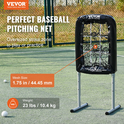 VEVOR 9 Hole Baseball Net, 21&quot;x29&quot; Softball Baseball Training Equipment for Hitting Pitching Practice, Heavy Duty Height Adjustable Trainer Aid with Strike Zone &amp; 4 Ground Stakes, για νέους ενήλικες