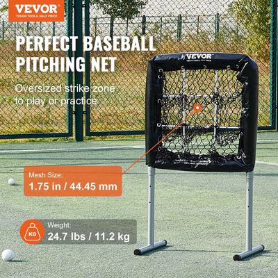 VEVOR 9 Hole Baseball Net, 28&quot;x27&quot; Softball Baseball Training Equipment for Hitting Pitching Practice, Heavy Duty Height Adjustable Trainer Aid with Strike Zone &amp; 4 Ground Stakes, για νέους ενήλικες