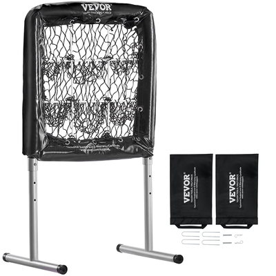 VEVOR 9 Hole Baseball Net, 28&quot;x27&quot; Softball Baseball Training Equipment for Hitting Pitching Practice, Heavy Duty Height Adjustable Trainer Aid with Strike Zone &amp; 4 Ground Stakes, για νέους ενήλικες