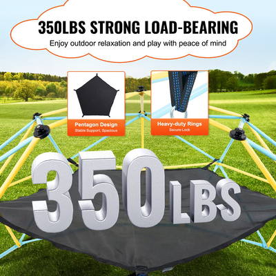 Αιώρα VEVOR Dome Climber, Αξεσουάρ για αναρρίχηση με θόλο, Αιώρα αναρρίχησης με θόλο Κατάλληλη για αναρρίχηση με θόλο 10 ποδιών, φέρουσα 350 λίβρες, αιώρα γυμναστικής Pentagon Jungle για εξωτερικούς χώρους (μόνο για αιώρα)