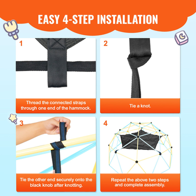 Αιώρα VEVOR Dome Climber, Αξεσουάρ για αναρρίχηση με θόλο, Αιώρα αναρρίχησης με θόλο Κατάλληλη για αναρρίχηση με θόλο 10 ποδιών, φέρουσα 350 λίβρες, αιώρα γυμναστικής Pentagon Jungle για εξωτερικούς χώρους (μόνο για αιώρα)