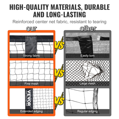 Σετ διχτυών VEVOR Pickleball, φορητό σύστημα Pickleball ρυθμιζόμενου μεγέθους 22 FT με τσάντα μεταφοράς και μπάλες και κουπιά, σταθερό μεταλλικό πλαίσιο ανθεκτικό στις καιρικές συνθήκες και ισχυρό δίχτυ PE, για υπαίθριο δρόμο πίσω αυλής