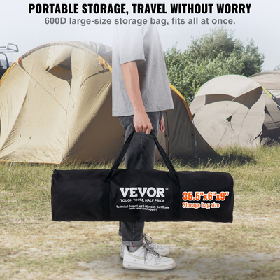 VEVOR Σετ βόλεϊ και μπάντμιντον, φορητό δίχτυ μπάντμιντον εξωτερικού χώρου, ατσάλινοι στύλοι ρυθμιζόμενου ύψους, επαγγελματικό σετ συνδυασμού με PVC βόλεϊ, αντλία, τσάντα μεταφοράς, εύκολη ρύθμιση για γκαζόν στην παραλία της αυλής