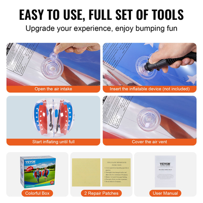 Φουσκωτές μπάλες προφυλακτήρα VEVOR 2-συσκευασία, 4 FT/1,2M Body Sumo Zorb Balls για παιδιά και εφήβους, Ανθεκτικές μπάλες με φούσκα ανθρώπινου χάμστερ PVC για ομαδικό παιχνίδι σε εξωτερικό χώρο, παιχνίδια προφυλακτήρα Bopper για παιδική χαρά, αυλή, πάρκο