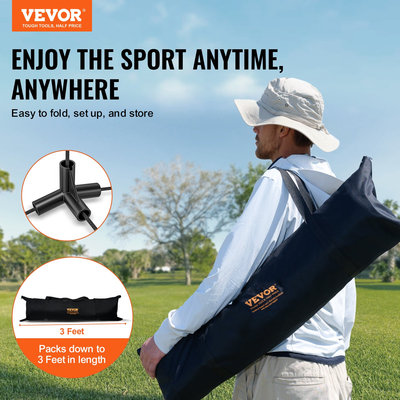 Δίχτυ μπάντμιντον VEVOR, δίχτυ βόλεϊ με ρυθμιζόμενο ύψος, πλάτος πτυσσόμενο δίχτυ 20 ποδιών, φορητό σετ δίχτυ τένις με κοντάρια, βάση, τσάντα, ρακέτες, νάιλον στρόφιγγες, παιδική αυλή για εσωτερική χρήση σε εξωτερικό χώρο