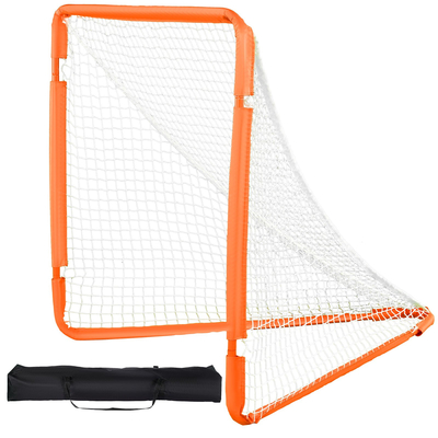 VEVOR Lacrosse Goal, 4&#039; x 4&#039; Small Παιδικό Δίχτυ Λακρός, Πτυσσόμενο Φορητό Γκολ λακρός με τσάντα μεταφοράς, Εξοπλισμός προπόνησης στην πίσω αυλή από σιδερένιο πλαίσιο, Γρήγορη και εύκολη εγκατάσταση, Ιδανικό για προπόνηση νέων, πορτοκαλί