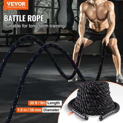 VEVOR Battle Rope 1,5&quot; 30 Ft Γυμναστική Προπόνηση Ενδυνάμωσης Σχοινί γυμναστικής