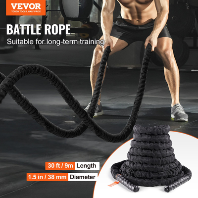 VEVOR Battle Rope 1,5&quot; 30 Ft Γυμναστική Προπόνηση Ενδυνάμωσης Σχοινί γυμναστικής