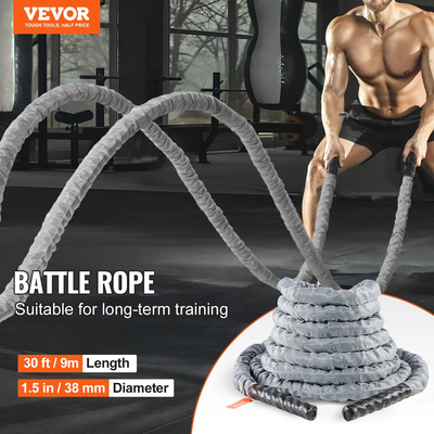 VEVOR Battle Rope 1,5&quot; 30 Ft Γυμναστική Προπόνηση Ενδυνάμωσης Σχοινάκι γυμναστικής