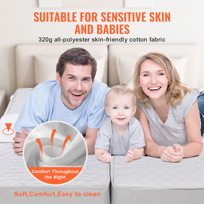 VEVOR Bed Bridge Κιτ σύνδεσης κρεβατιού king size Μεταλλική πόρπη &amp; τσάντα αποθήκευσης 100&quot; L x 24&quot; W