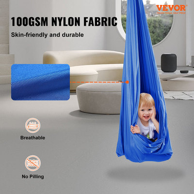 VEVOR Sensory Swing για Παιδιά, 3,1 Yards, Therapy Swing για παιδιά με Ειδικές Ανάγκες, Cuddle Swing Εσωτερική αιώρα εξωτερικού χώρου για Παιδί &amp; Ενήλικες με Αυτισμό, ΔΕΠΥ, Aspergers, Αισθητηριακή ολοκλήρωση, Μπλε