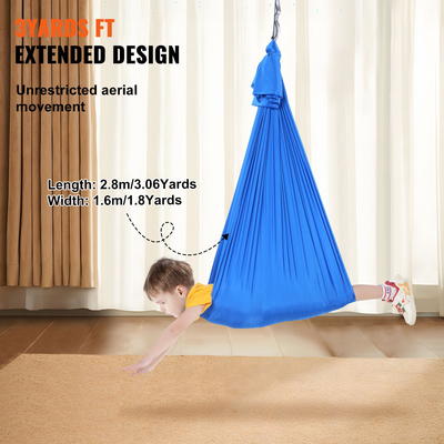 VEVOR Sensory Swing για Παιδιά, 3,1 Yards, Therapy Swing για παιδιά με Ειδικές Ανάγκες, Cuddle Swing Εσωτερική αιώρα εξωτερικού χώρου για Παιδί &amp; Ενήλικες με Αυτισμό, ΔΕΠΥ, Aspergers, Αισθητηριακή ολοκλήρωση, Μπλε
