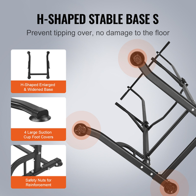 VEVOR Power Tower Dip Station, ρυθμιζόμενο ύψος 10 επιπέδων Stand Bar Pull Up, Πολυλειτουργικός εξοπλισμός προπόνησης δύναμης με 4 καλύμματα ποδιών αναρρόφησης, Home Gym Fitness Dip Bar Station, 330LBS