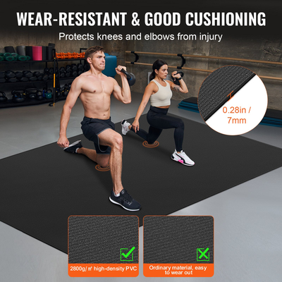 VEVOR Exercise Mat, αντιολισθητικό χαλάκι γιόγκα, γυμναστήριο, πιλάτο, γυμναστήριο (8x5 πόδια)