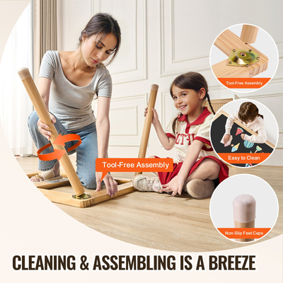 VEVOR Παιδικό Αισθητήριο Τραπέζι Sand Water Play με 1 ρολό χαρτιού και 3 κάδους αποθήκευσης