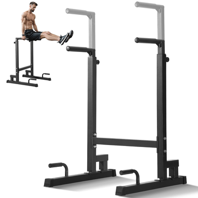 VEVOR Dip Bar, χωρητικότητα 500 lbs, Heave Duty Dip Stand Stand με ρυθμιζόμενο ύψος, Fitness Workout Dip Bar Station Stabilizer Parallette Push Up Stand, Παράλληλες μπάρες για προπόνηση δύναμης στο σπίτι Γυμναστήριο