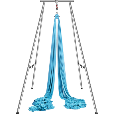 VEVOR Aerial Yoga Frame &amp; Yoga Hammock, Professional Yoga Stand Swing ύψους 9,67 ποδιών συνοδεύεται από εναέρια αιώρα 13,1 Yards, Μέγιστη χωρητικότητα φορτίου 551,15 lbs Εξέδρα γιόγκα για εσωτερικούς εξωτερικούς χώρους Aerial Yoga, μπλε
