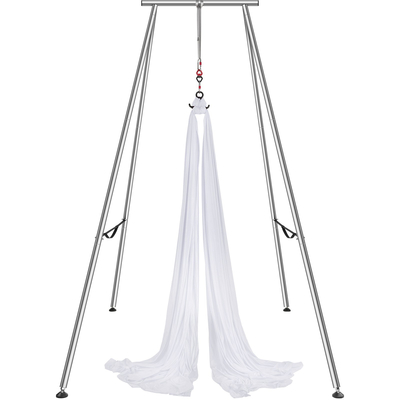 VEVOR Aerial Yoga Frame &amp; Yoga Hammock, 9,67 ft Professional Yoga Stand έρχεται με 6,6 Yards Aerial Hammock, Μέγιστη χωρητικότητα 551,15 lbs Εξέδρα γιόγκα για εσωτερικούς χώρους Aerial Yoga, λευκό