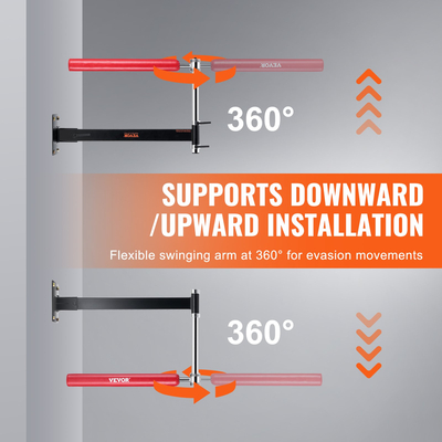 VEVOR Wall Mount Boxing Spinning Bar, Ρυθμιζόμενη Spinning Bar, Boxing Speed ​​Trainer με γάντια, Red Reflex Boxing Bar, Boxing Training Equipment for Kickboxing, MMA, Stress Relief &amp; Fitness