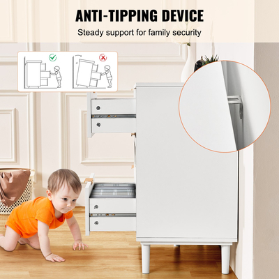 Συρταριέρα VEVOR Rattan Dresser Natural Rattan Closet Dresser 6 Συρτάρια για υπνοδωμάτιο