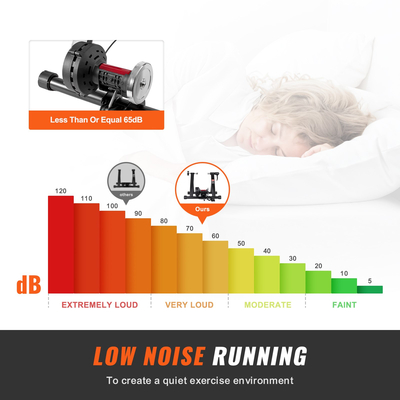 Βάση γυμναστικής ποδηλάτου VEVOR, μαγνητική σταθερή βάση ποδηλάτου για τροχούς 26&quot;-29&quot;, 6 ρυθμίσεις αντίστασης, κινητήρας σφονδύλου μείωσης θορύβου, για άσκηση ιππασίας σε εσωτερικούς χώρους, μοχλός γρήγορης αποδέσμευσης και ανύψωση μπροστινού τροχού