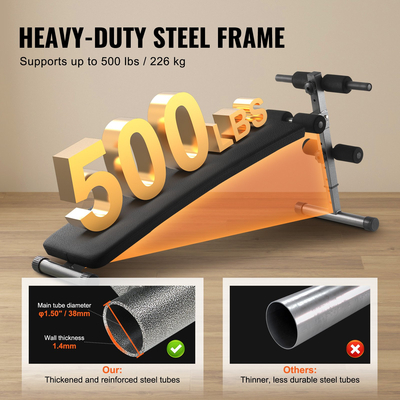 VEVOR Βάρος Πάγκος Ρυθμιζόμενος πάγκος κατάκλισης για Προπόνηση Ενδυνάμωσης Γυμναστηρίου στο σπίτι