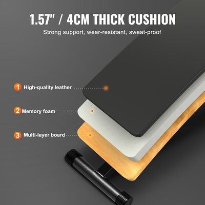 VEVOR Βάρος Πάγκος Ρυθμιζόμενος πάγκος κατάκλισης για Προπόνηση Ενδυνάμωσης Γυμναστηρίου στο σπίτι