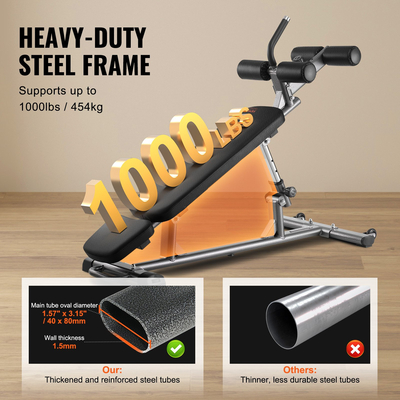 VEVOR Βάρος Πάγκος Ρυθμιζόμενος πάγκος Situp για προπόνηση δύναμης στο σπίτι