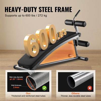 VEVOR Βάρος Πάγκος Ρυθμιζόμενος πάγκος κατάκλισης για Προπόνηση Ενδυνάμωσης Γυμναστηρίου στο σπίτι