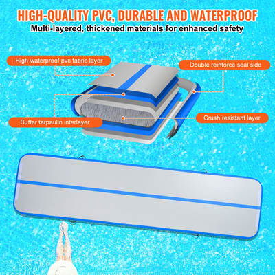 VEVOR 13FT Air Track Φουσκωτό Προπόνηση Πτυσσόμενο Γυμναστικό χαλάκι γυμναστικής με αντλία