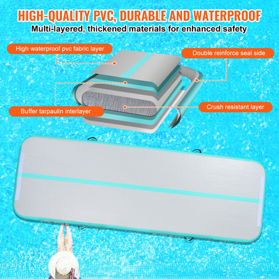 VEVOR 10FT Air Track Φουσκωτό Προπόνηση Πτυσσόμενο Γυμναστικό χαλάκι γυμναστικής με αντλία