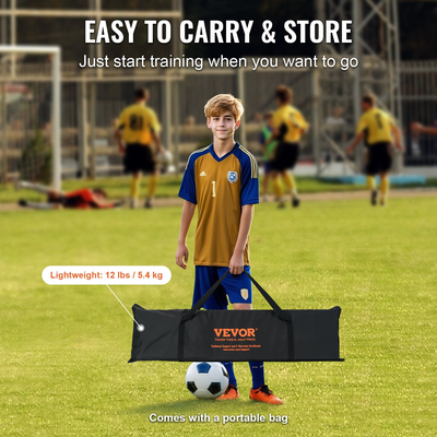 VEVOR Soccer Trainer, 2-ΣΕ-1 φορητό δίχτυ ποδοσφαίρου Rebounder, 72&quot;x51&quot; Iron Εξοπλισμός εξάσκησης ποδοσφαίρου, Τοίχος αθλητικού ποδοσφαίρου Rebounder με φορητή τσάντα, Ιδανικό για ομαδική προπόνηση, πάσο, βόλεϊ