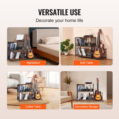 Βάση πικάπ VEVOR Μεταλλική βάση πικάπ 3 επιπέδων με μαύρο κατάστημα κιθάρας