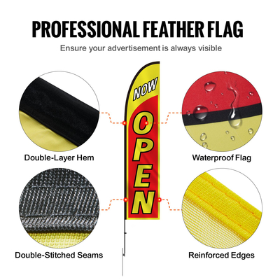 VEVOR Open Flags for Business Advertising Feather Flag Kit Open Look Καλώς ορίσατε