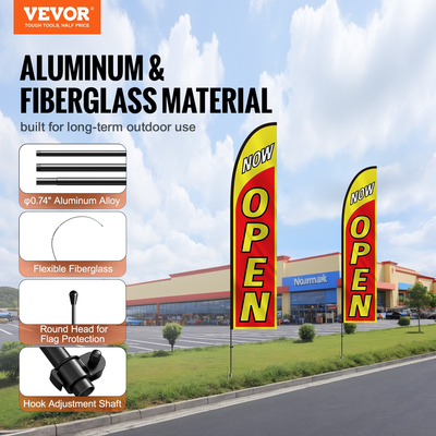 VEVOR Open Flags for Business Advertising Flags και Poles for Outside 16,3 FT