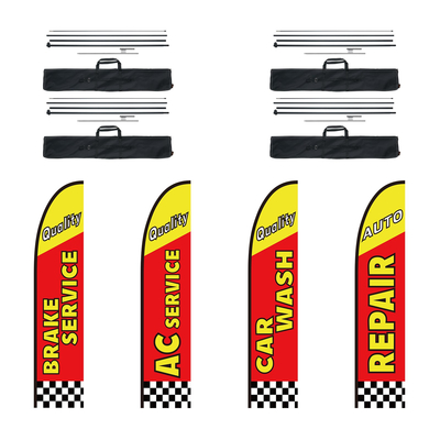VEVOR Auto Repair Advertising Feather Flag Kit Swooper Flags and Poles 16,3 FT