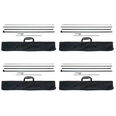 VEVOR Feather Flag Pole Kit 4 Packs Swooper Flag Pole 16,3 ft with Ground Stakes
