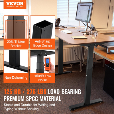 VEVOR Electric Standing Πλαίσιο γραφείου διπλού κινητήρα ρυθμιζόμενο 26&quot;-50,8&quot; H μαύρο