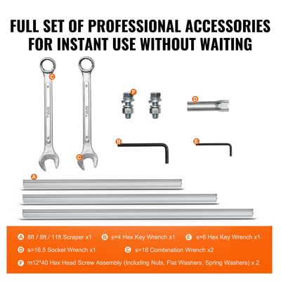 VEVOR Gas Concrete Power Screed, 6ft/8ft/11ft Σετ ράβδων πλάκας αλουμινίου, δονούμενος κινητήρας φινιρίσματος τσιμέντου 4 χρόνων με ρυθμιζόμενες λαβές, εργαλεία σκυροδέματος υψηλής απόδοσης 6500rpm