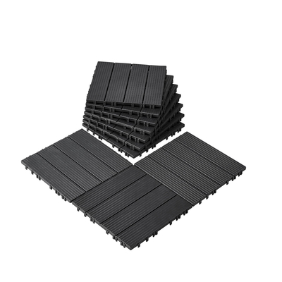 VEVOR Interlocking Deck Tiles 10 Pack 12&quot;x12&quot; Plastic for Orch Dark Grey